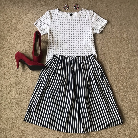 J. Crew Dresses & Skirts - Styled! Includes: shirt, skirt, earrings, shoes